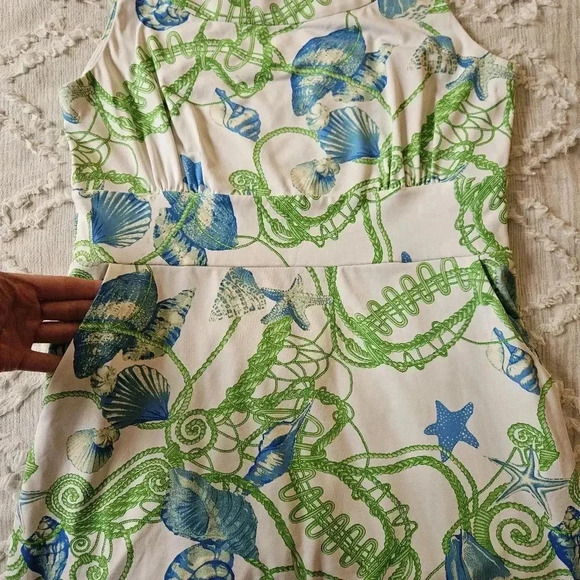 J McLaughlin Seashell Print Catalina Dress Size Medium - Picture 5 of 7